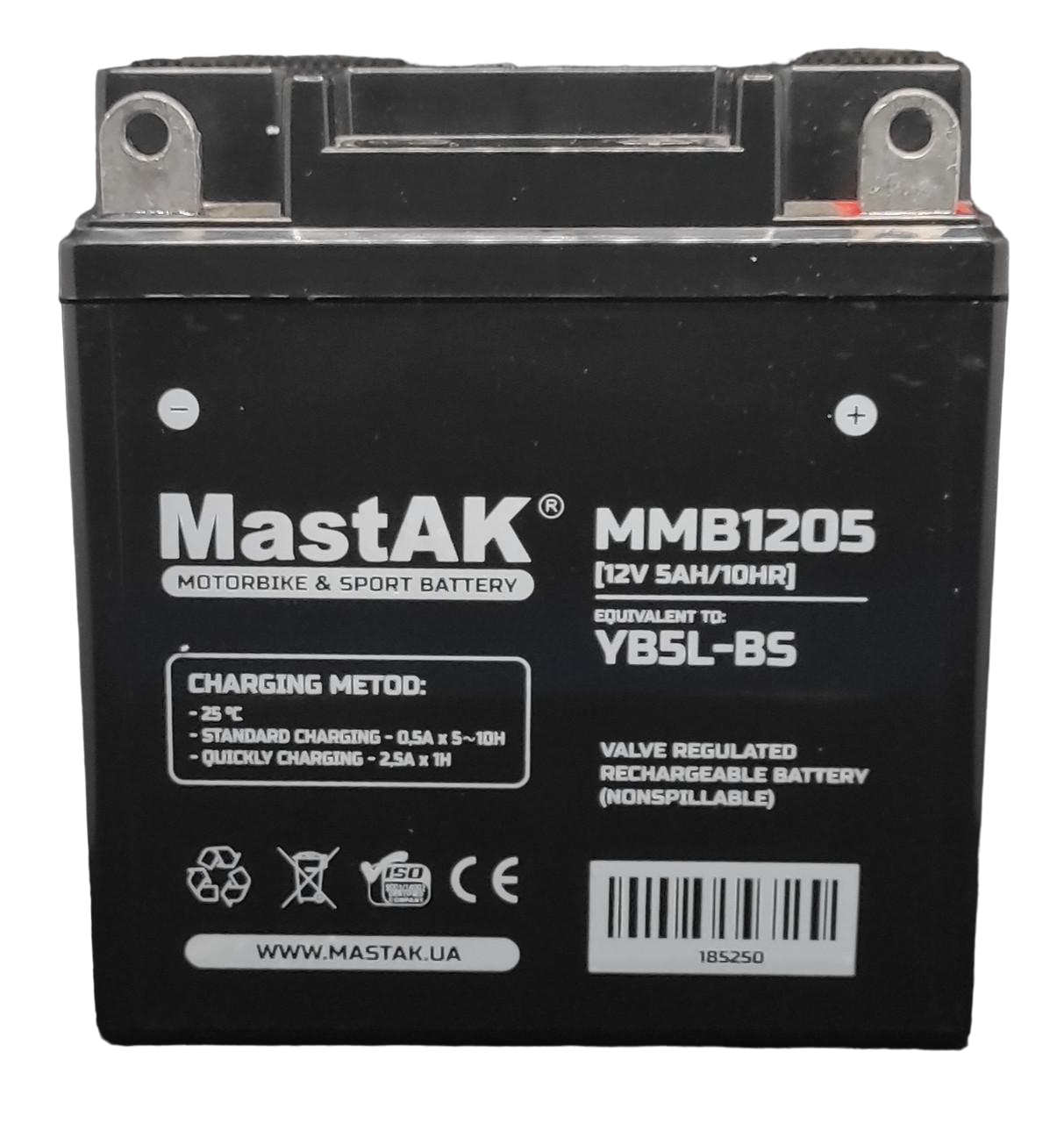 Акумулятор MASTAK MMB1205 12V 5 Ah (185250)